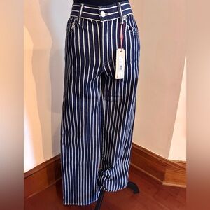Alice + Olivia Stripe Wide-Leg Pants